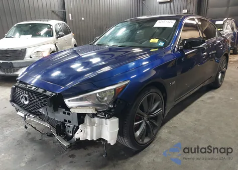 2019 Infiniti Q50 3.0T Red Sport 400 z USA, uszkodzony, nr VIN JN1FV7AR0KM830378